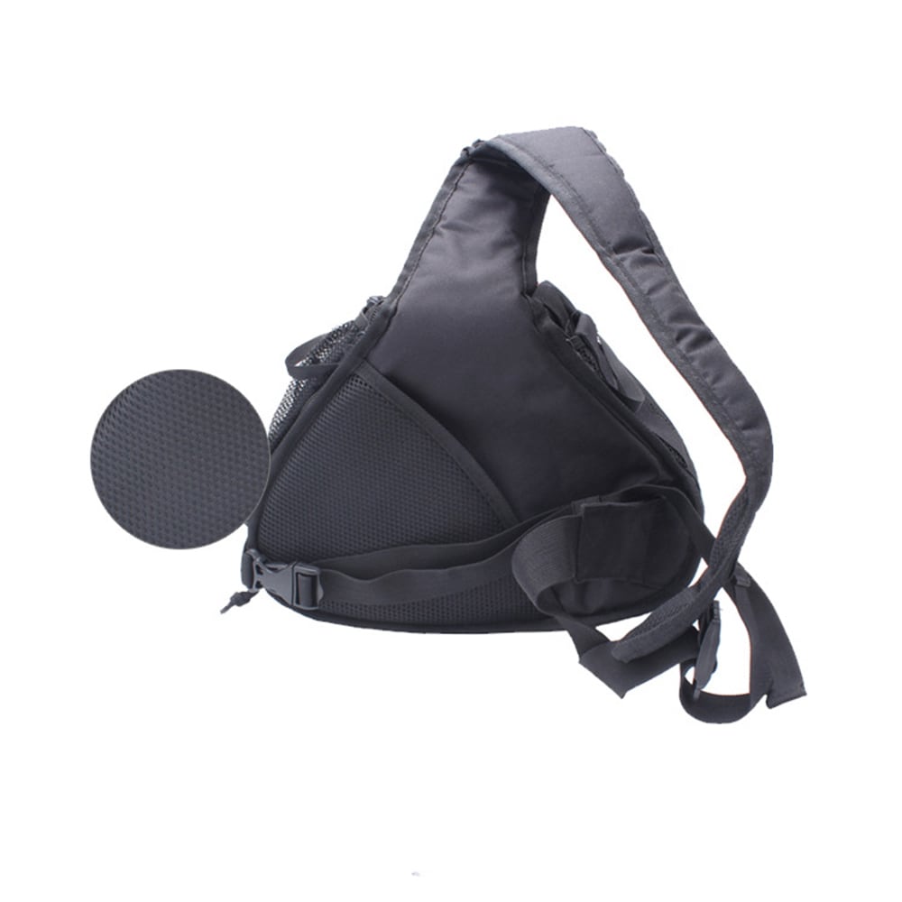 Skulderrems-kamerataske med regnbeskyttelse og stativholder