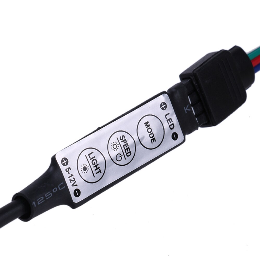 Led Kæde USB RGB fjernkontrol - 1 meter Vandtæt