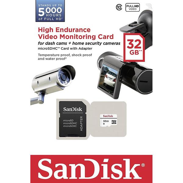 32GB SanDisk High Endurance microSDXC Class 10