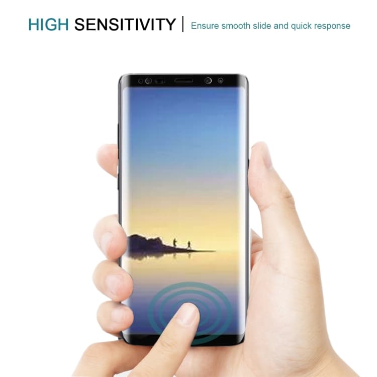 Buet skærmskåner i hærdet glas Samsung Galaxy Note 8 - Sort
