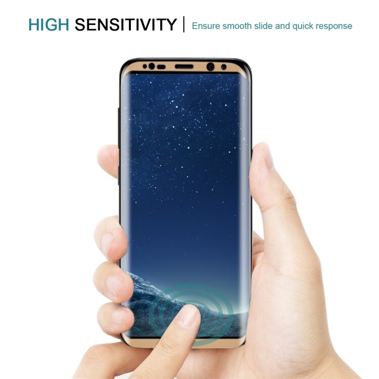 Buet skærmskåner i hærdet glas Samsung Galaxy S8+ Guld