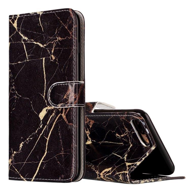 Sort Marmor Tegnebog iPhone 8 Plus & 7 Plus