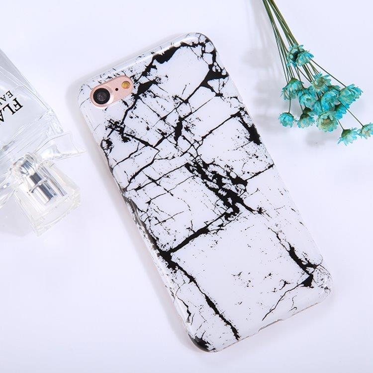 Sort-hvidt Marmorcover iPhone 8 & 7