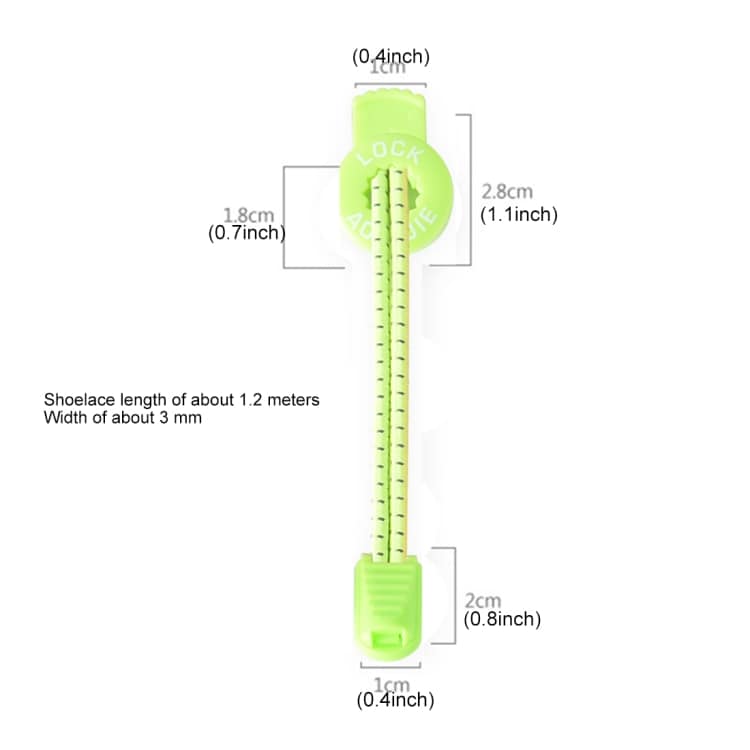 Elastiske Snørebånd med quicklås  - Grønne reflexbehandlede