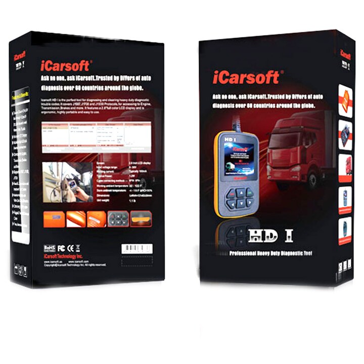 OBD2 Fejlkodelæser for Lastbiler & Tunge køretøjer - iCarsoft HD I