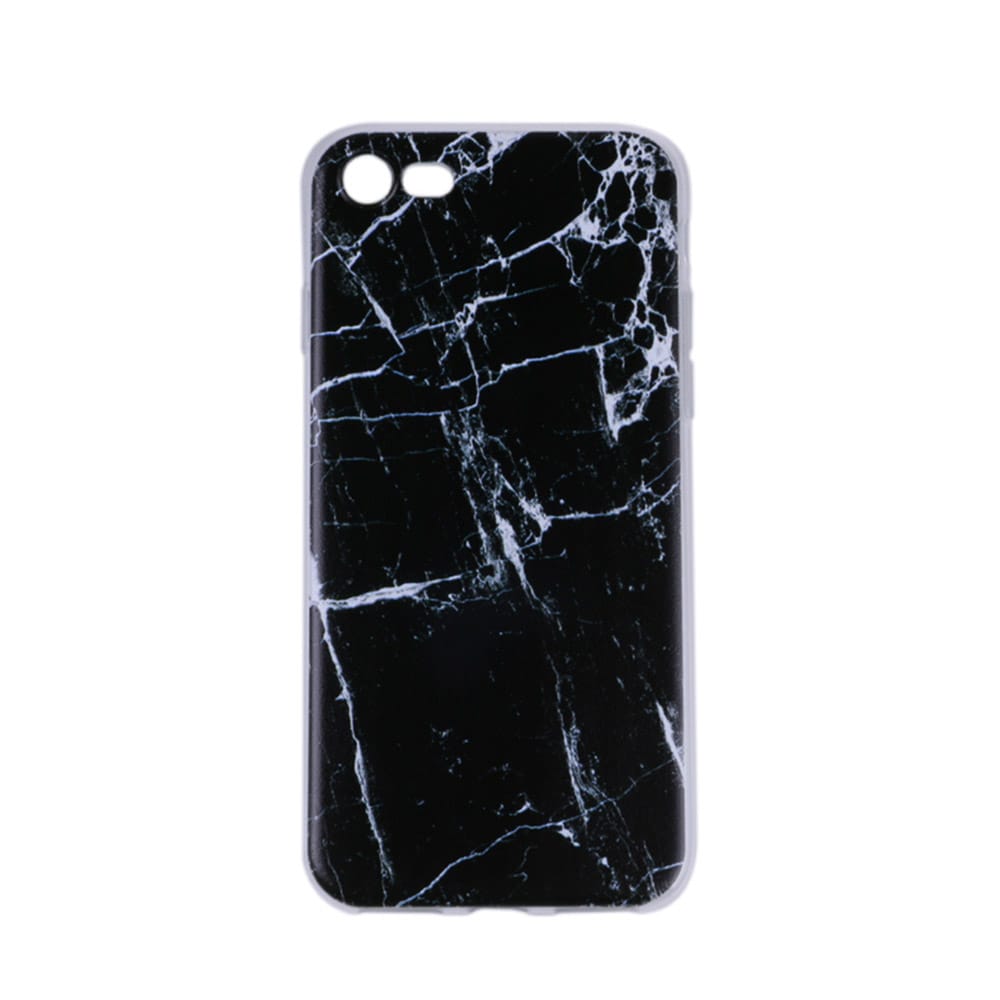 Bagcover Marmor iPhone 7 Plus - Sort/hvid