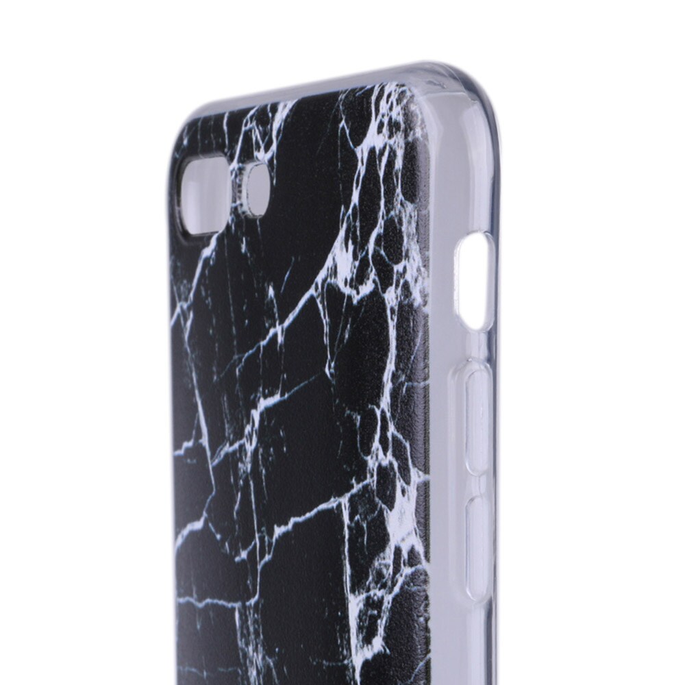 Bagcover Marmor iPhone 8 - Sort/hvid