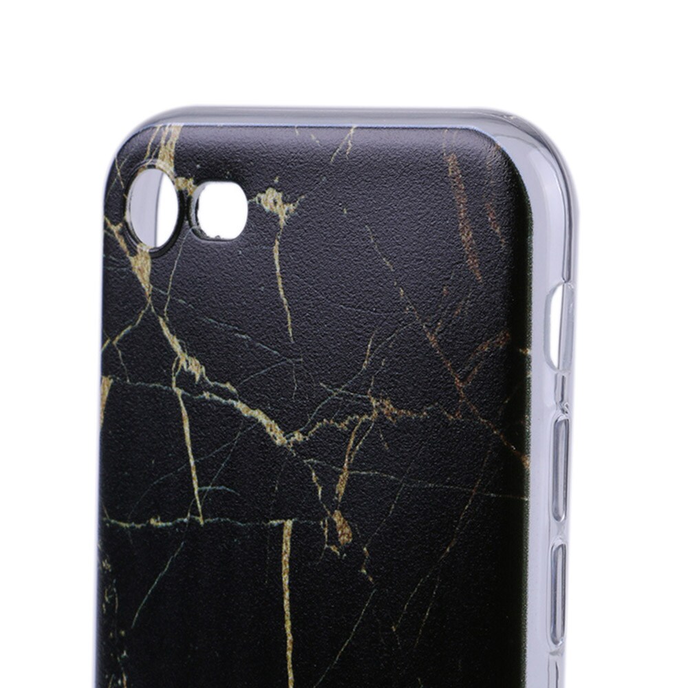 Bagcover Marmor iPhone 8 Plus - Sort/Guld
