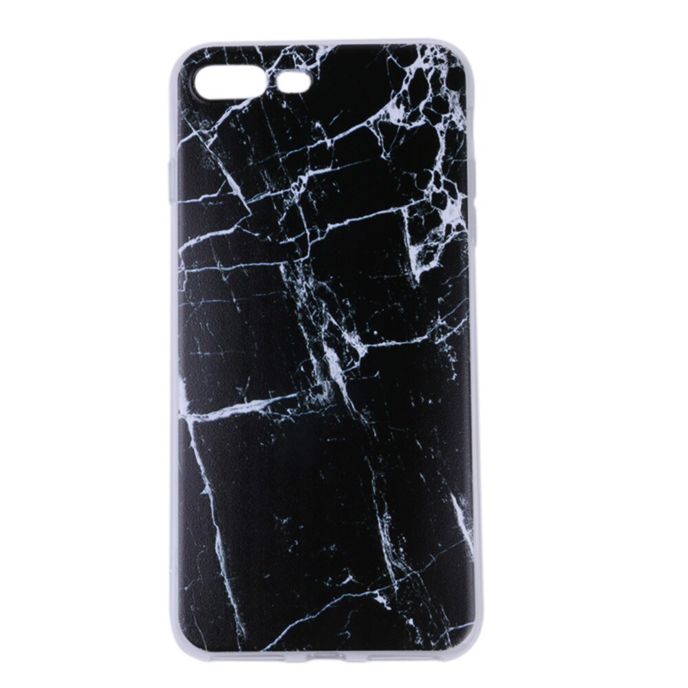 Bagcover Marmor iPhone X Sort/hvid