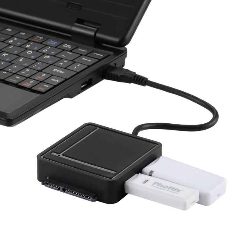 Hårddisk adapter USB-C Type C til SATA 3.0 + 2 USB 3.0 + Kortlæser