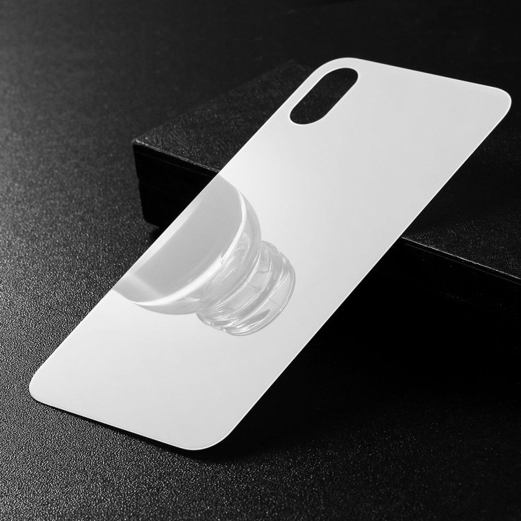 Glasskåner bagside iPhone X/XS - Hvid