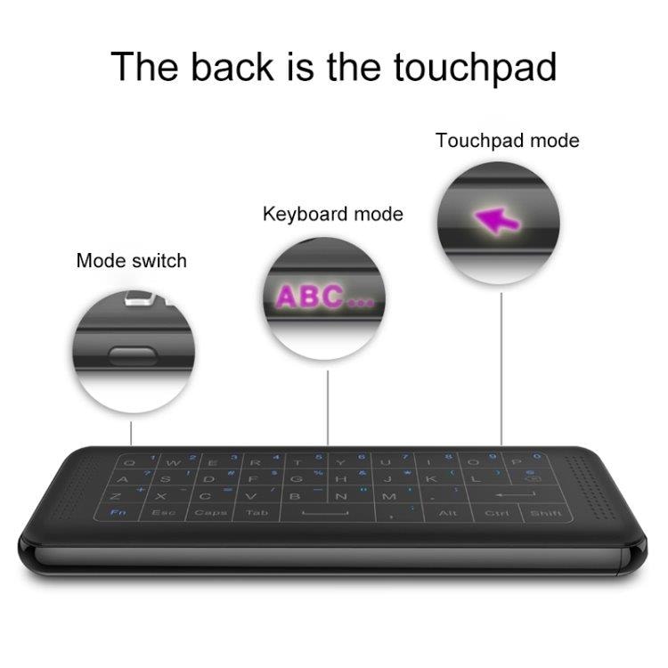 Tastatur + Touchpad 6-Axis Gyro 2.4GHz Air Mouse bakgrundbelysning