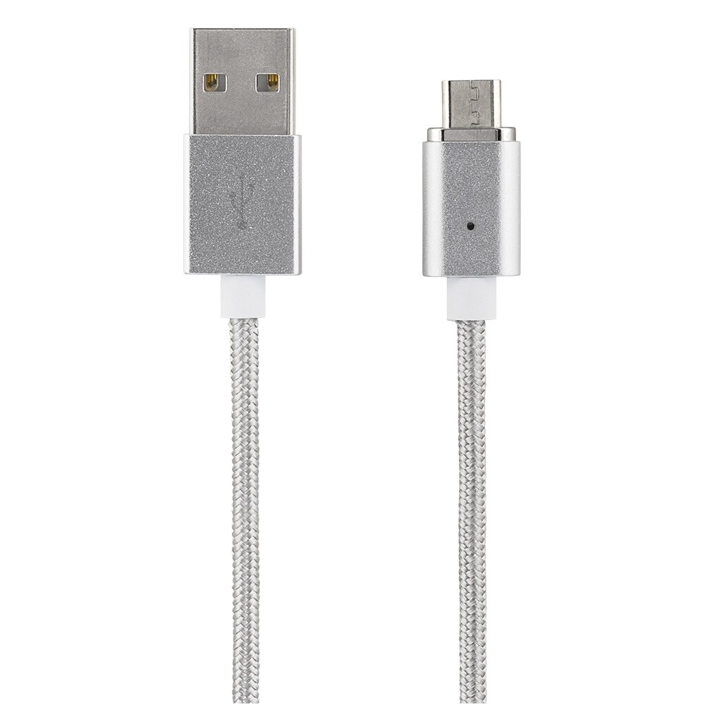 STREETZ Magnetisk USB Synkroniserings / Opladningskabel Sølv