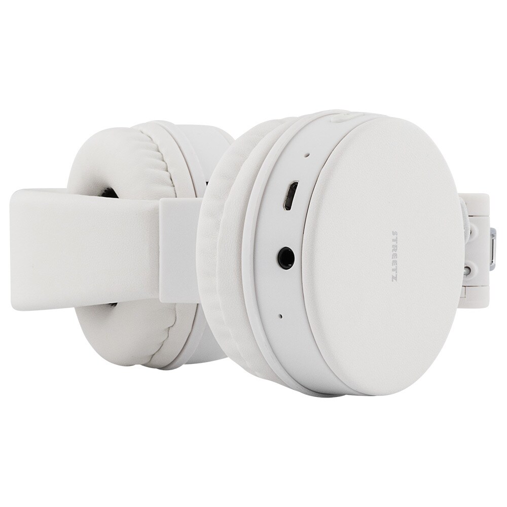STREETZ Sammenklappelige Bluetooth-hovedtelefoner med Mikrofon Hvid