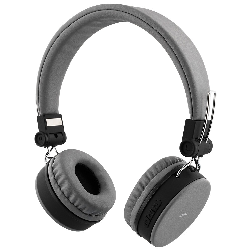 STREETZ Sammenklappelige Bluetooth-hovedtelefoner med Mikrofon - Sort/Grå