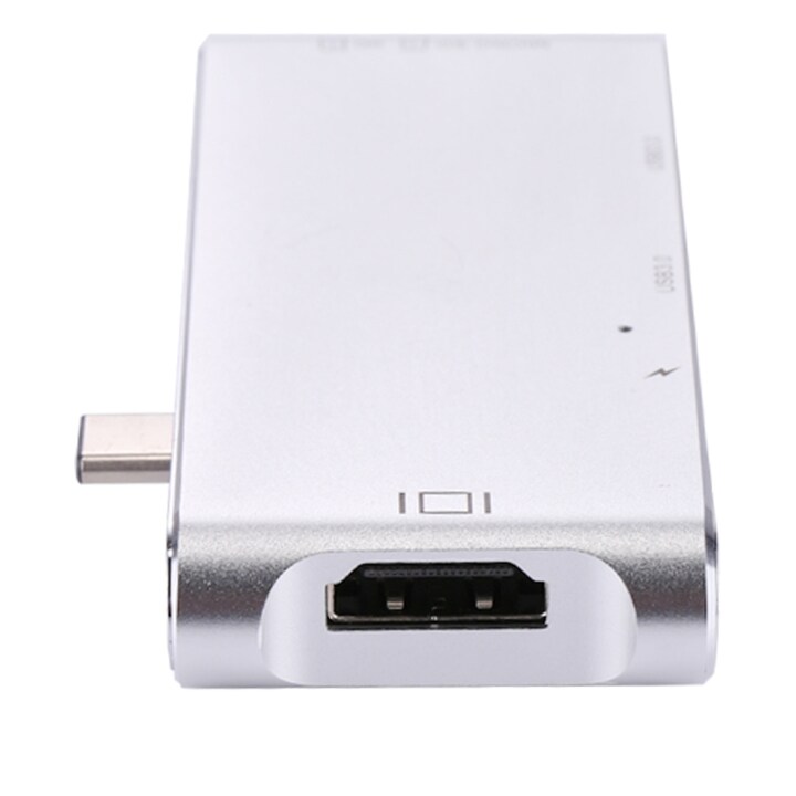 Kortlæser med USB C-Hub HDMI & RJ45 & 2 x USB 3.0 & Micro SD