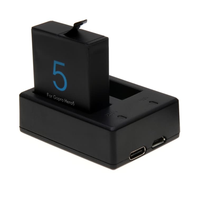 Oplader til Dobbelte GoPro HERO 5-batterier - USB-kabel