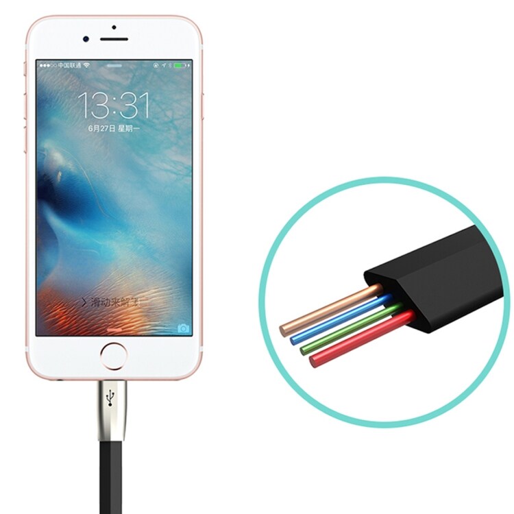 Ladekabel / Grenkabel til smartphone - USB C til 3 x Micro-USB - Sort