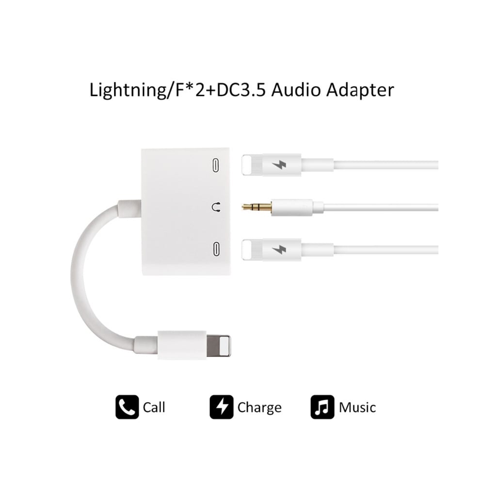 Lightning til 3,5 mm + 2 x Lightning til iPhone & iPad