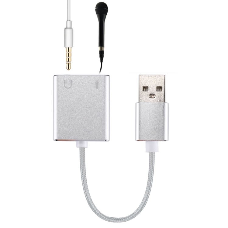 USB Lydkort med Høretelefonindgang og mikrofonudtag