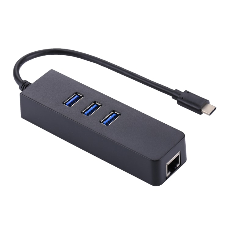 USB-C / Type-C Usb 3.0 Switch adapter + Netværkskort