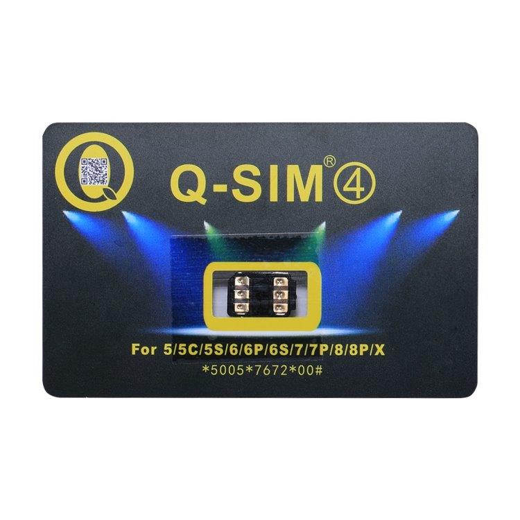 Q-SIM 4 Oplåsningskort for iPhone X / 8 / 7 /6