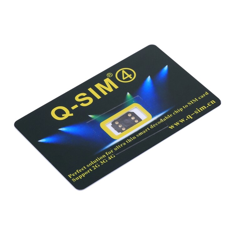 Q-SIM 4 Oplåsningskort for iPhone X / 8 / 7 /6