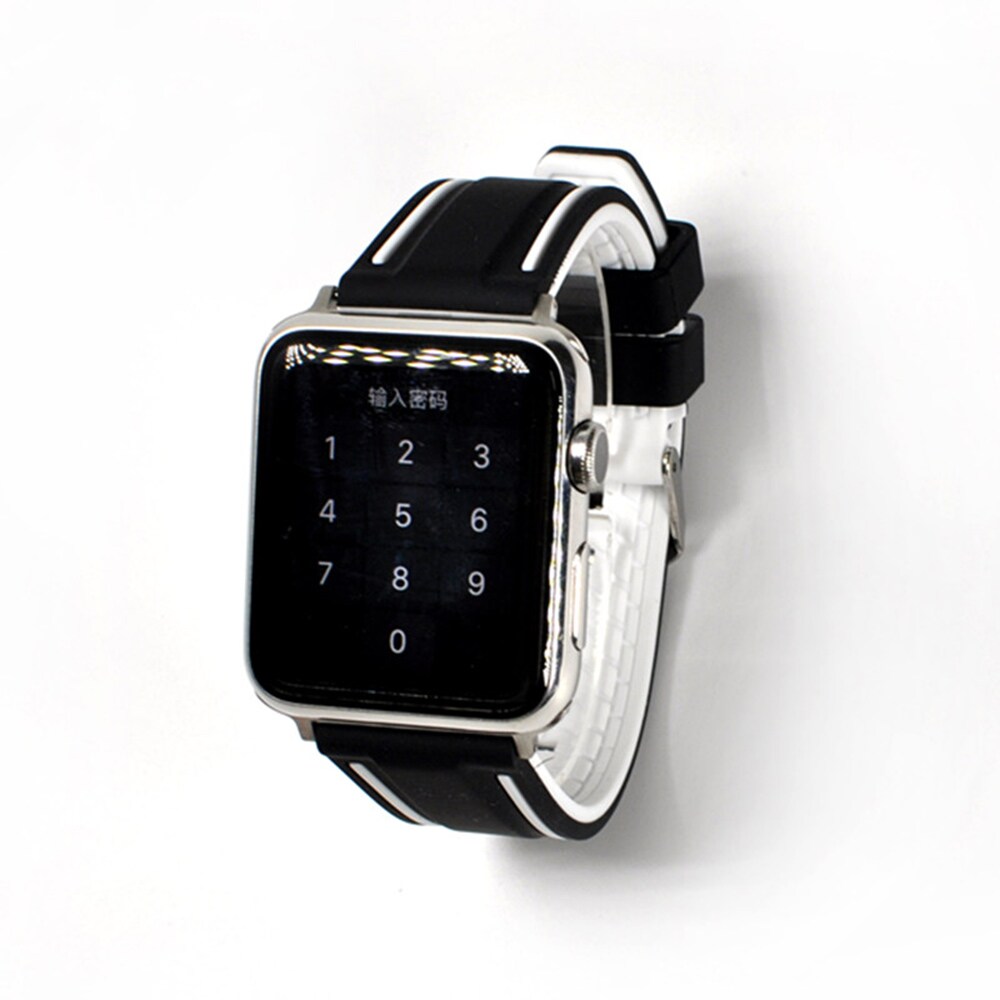 Rem Apple Watch 38mm - Sort Silikone