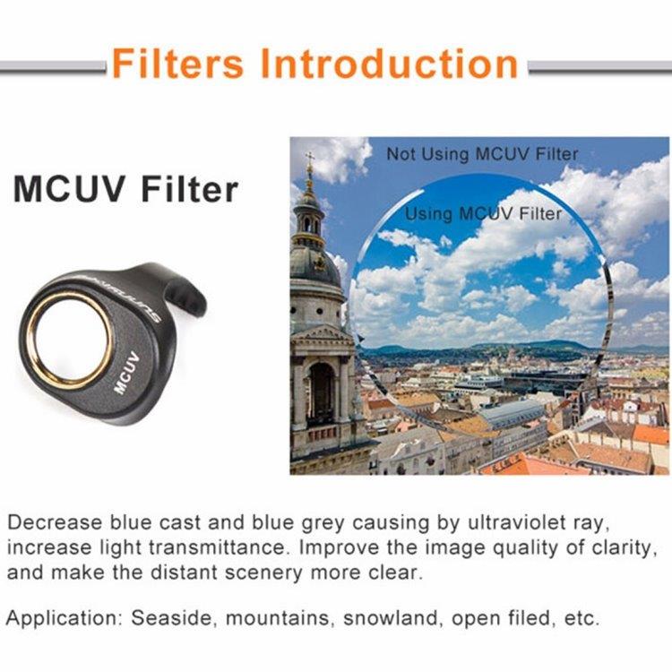 MCUV Linse Filter til DJI Spark