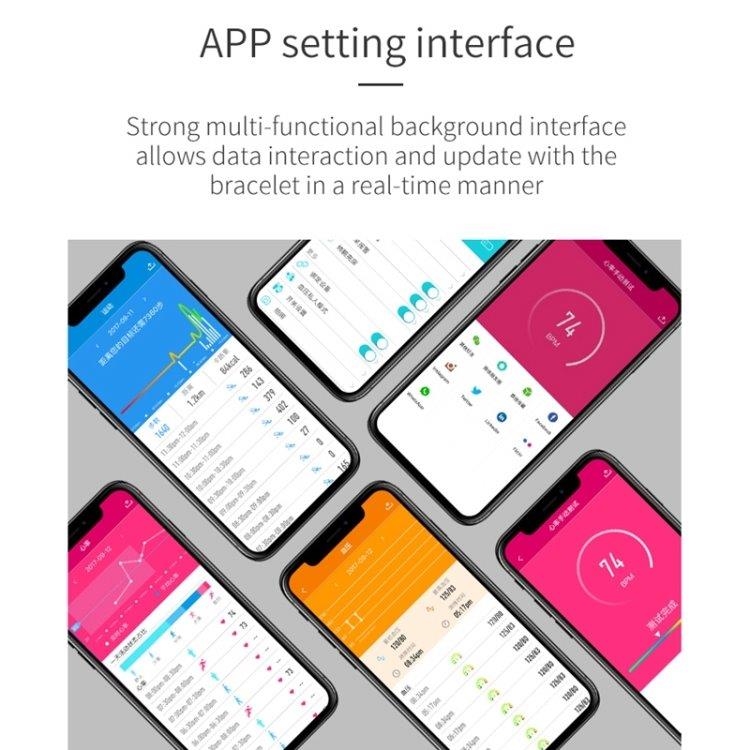 Smart-ur OLED skærm - Pedometer / Blodtryk / Pulsmåler -  Android & iOS mobiler
