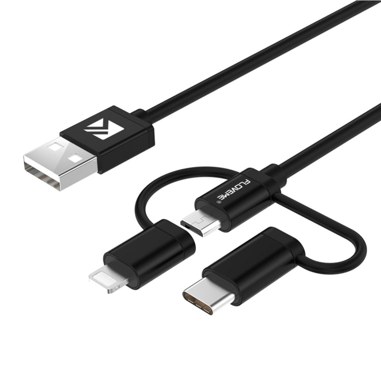 FLOVEME Usbkabel iPhone  + Micro USB + Usb Type-C