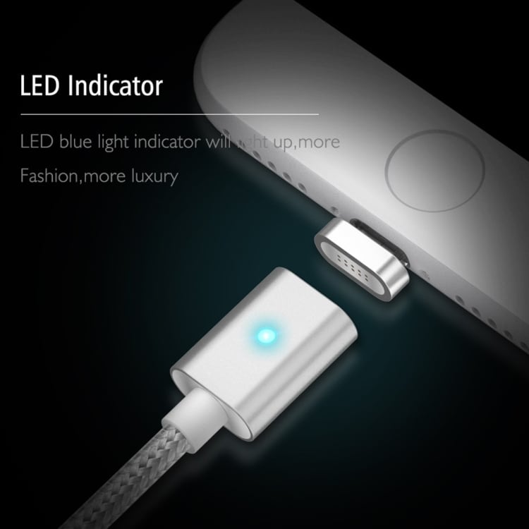 FLOVEME Ladekabel iPhone + Micro-Usb med Magnetiske udskiftelige kontakter, 1m