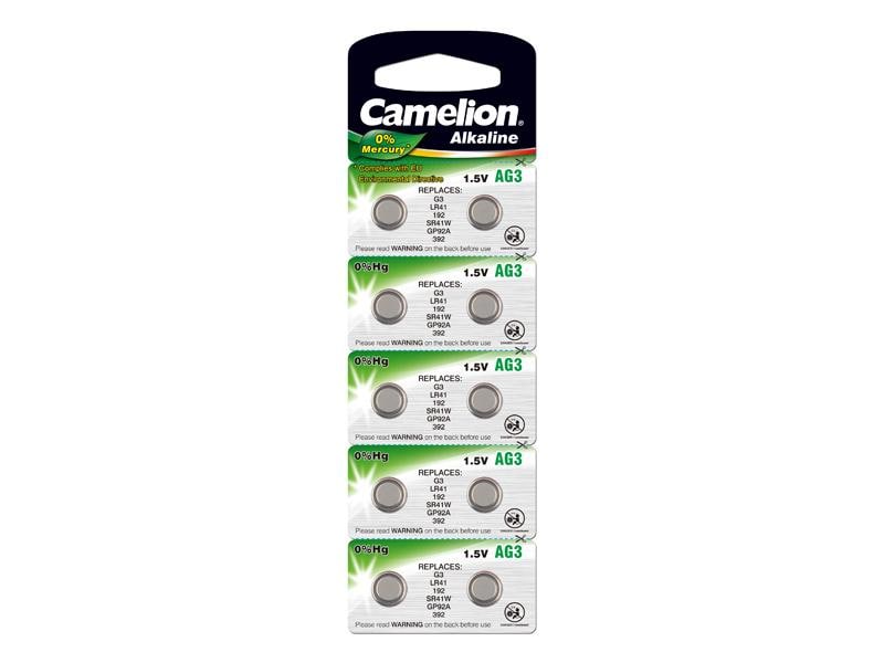 Camelion AG3 / 384 / 392 / LR41 Knapcellebatteri Pakke med 10 stk.