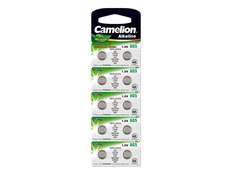 Camelion AG5 / 309 / 393 / LR48 Knapcellebatteri Pakke med 10 stk.