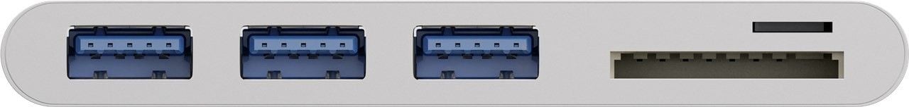 Goobay USB-C Multiportsadapter USB A 3.0 + Kortlæser