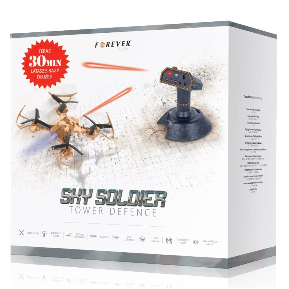 Drone Sky Soldier Tower Defence + 4 batterier