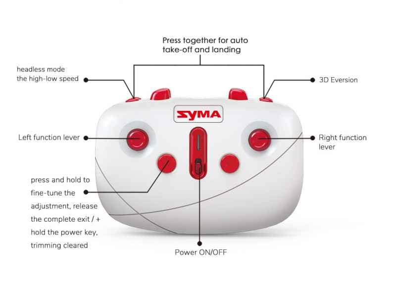 Drone SYMA X20 2.4G - Hvid
