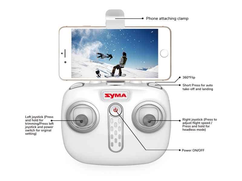 SYMA X21W 2.4G med Wi-Fi og Kamera - Blå