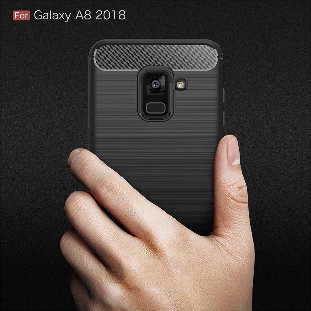 Carbonfibercover / Mobiletui til Samsung Galaxy A8 2018