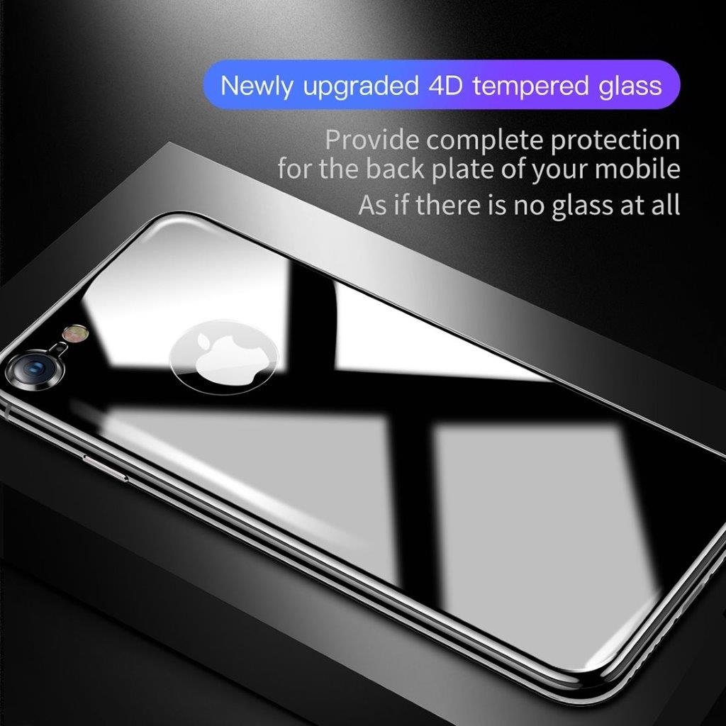 Baseus Skærmbeskyttelse Bagside Hærdet Glas iPhone 8