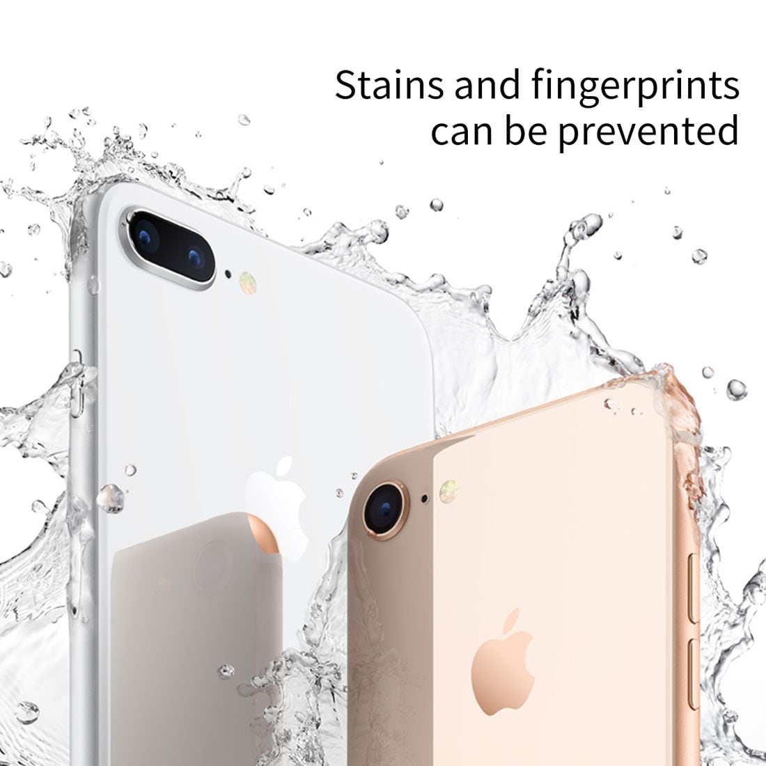 Baseus Skærmbeskyttelse Bagside Hærdet Glas iPhone 8 - Guld