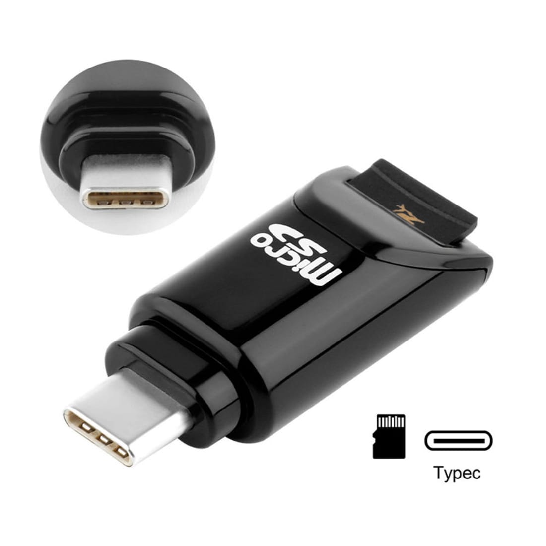 Kortlæser USB-C Type-C MicroSD OTG