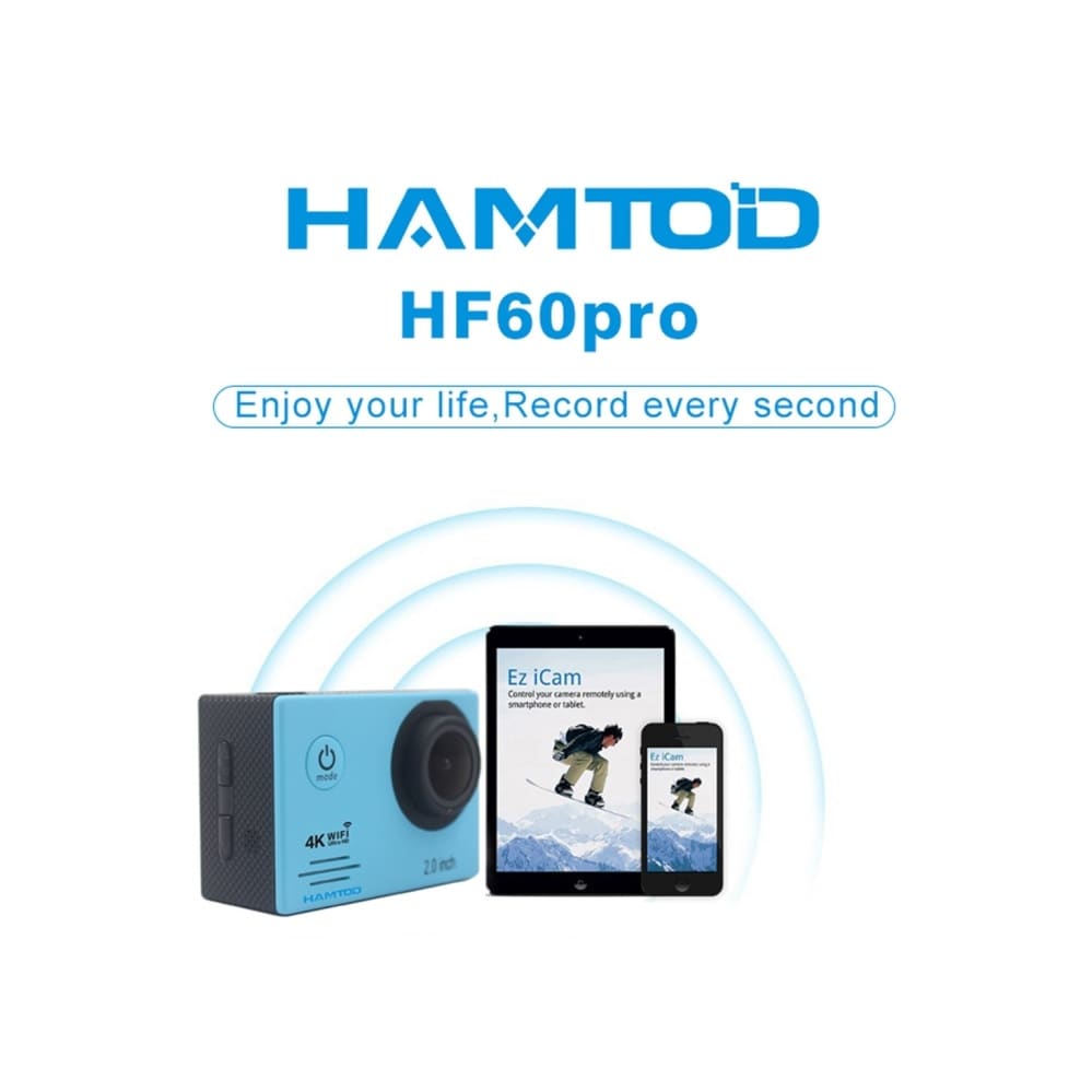 HAMTOD HD 4K Wi-Fi Actionkamera med fjernbetjening