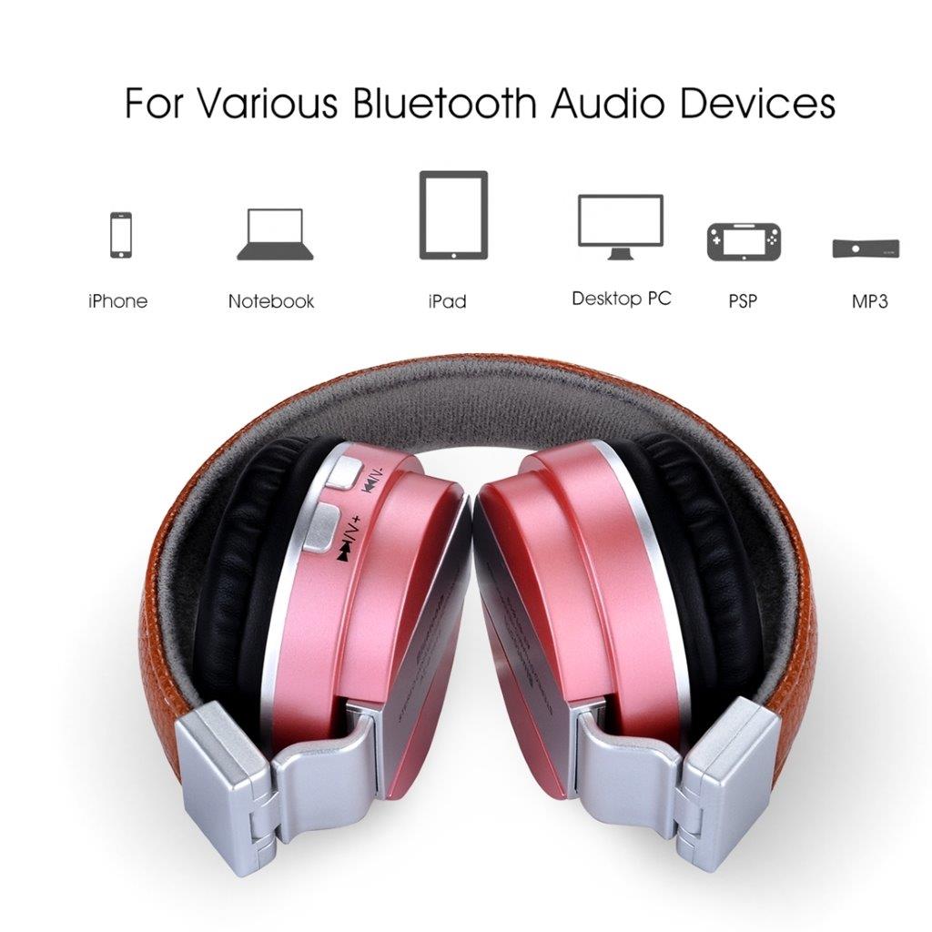 Rosaguld Retro Bluetooth Headphone til Mobiltelefon