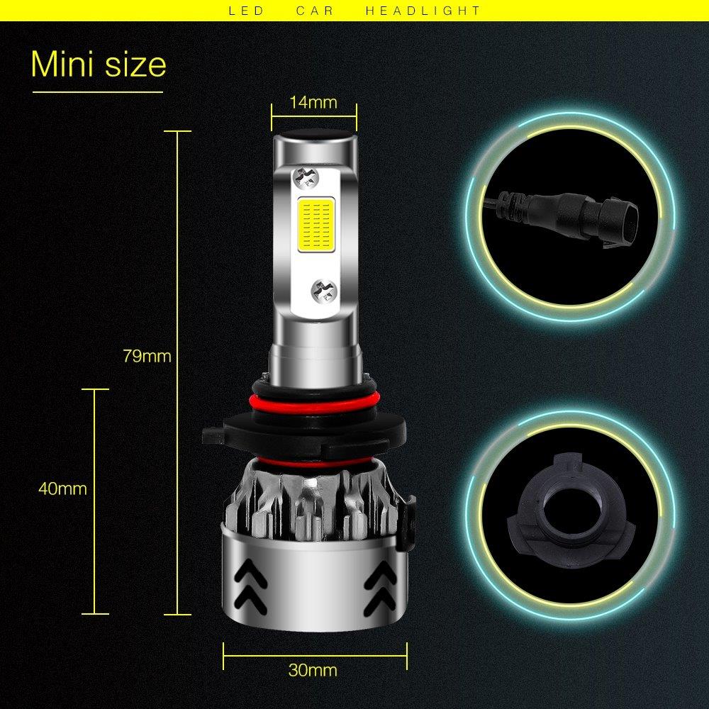 LED Konvertering Strålekaster Pakke med 2 stk. Pærer 9006/HB4 27W 3000LM 6000K