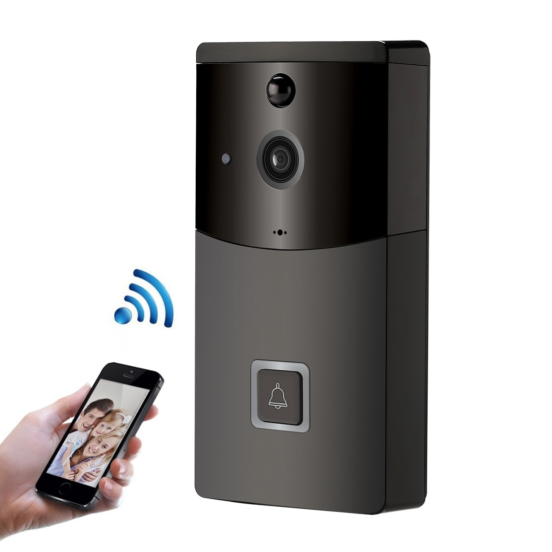 Wi-Fi Dørklokke med Kamera 2.4GHz 720P - Mobilapp
