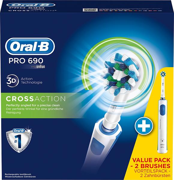 Oral-B PRO 690 CrossAction Elektrisk tandbørste - 2-Pack