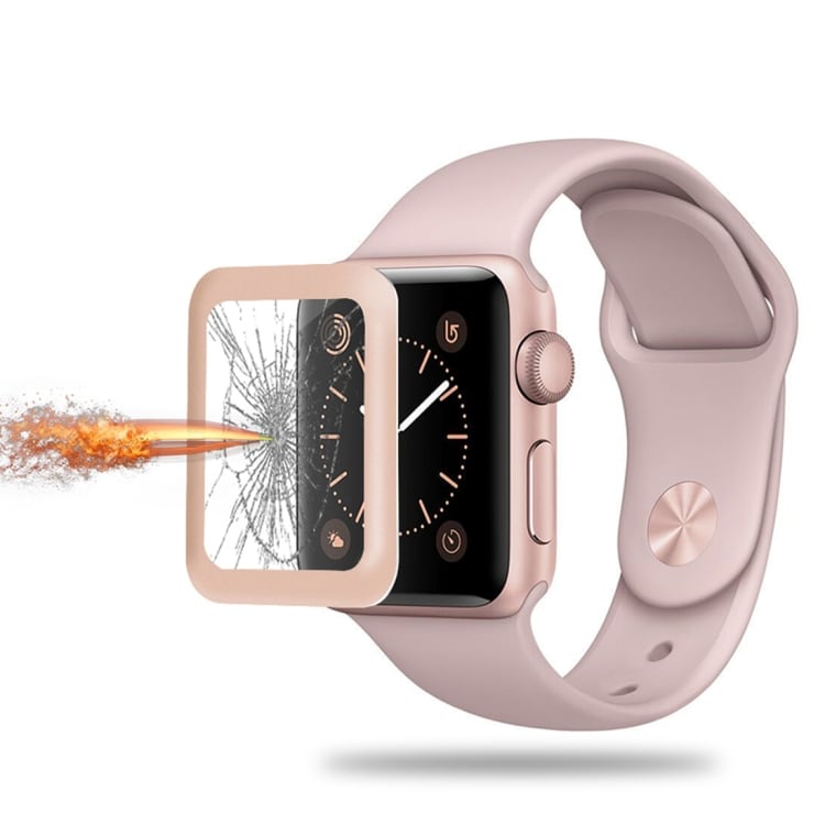 Rosa Skærmskåner i hærdet glas Apple Watch Series 3 42mm
