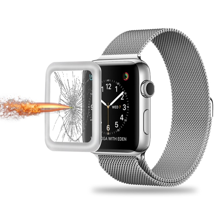 Skærmskåner i hærdet glas Apple Watch Series 3 42mm - 3D Sølv