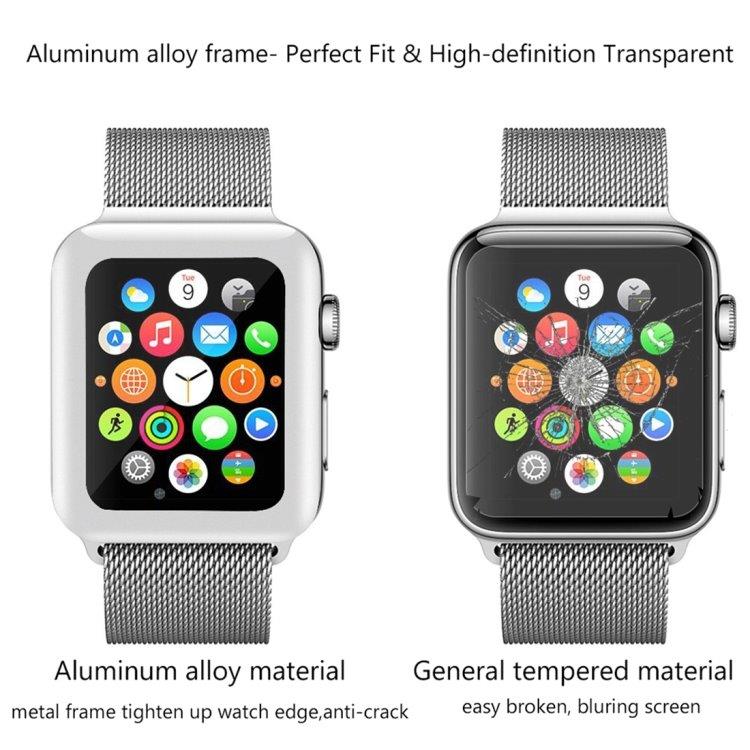 Skærmskåner i hærdet glas Apple Watch Series 3 38mm - 3D Sølv